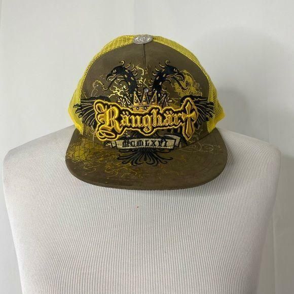 Ranghart Men's Snapback Hat Brown and Yellow Adjustable Adult One Size - Picture 2 of 8